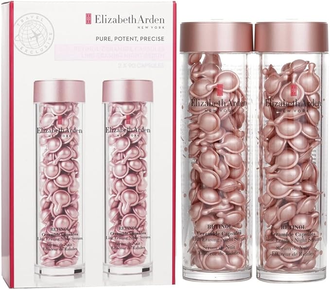 Elizabeth Arden Ceramide Retinol Capsules - Line Erasing Night Serum Duo -2x90caps