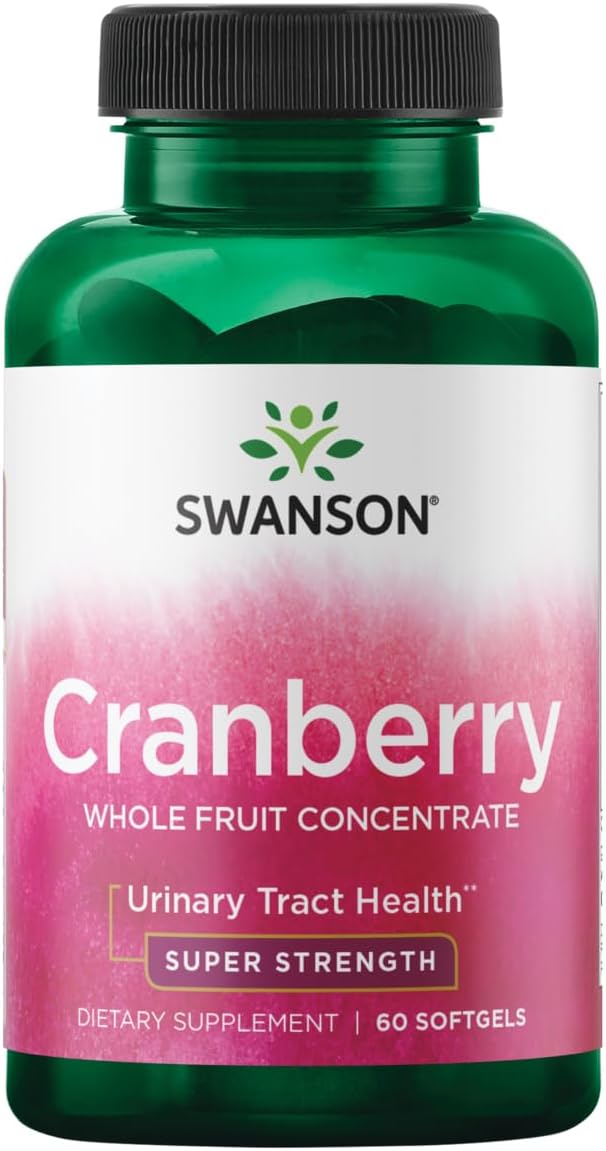 Swanson Cranberry Whole Fruit Concentrate Super Strength 60 Softgels