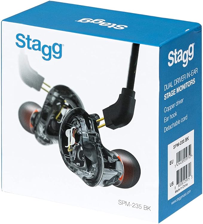 Stagg - High-Resolution Dual Driver In-ear Monitors - Black