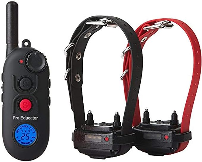 Educator PE-900 Pro 1/2 Mile E-Collar Remote Dog Training Collar with Vibration, Tapping Sensation and Pavlovian Stimulation