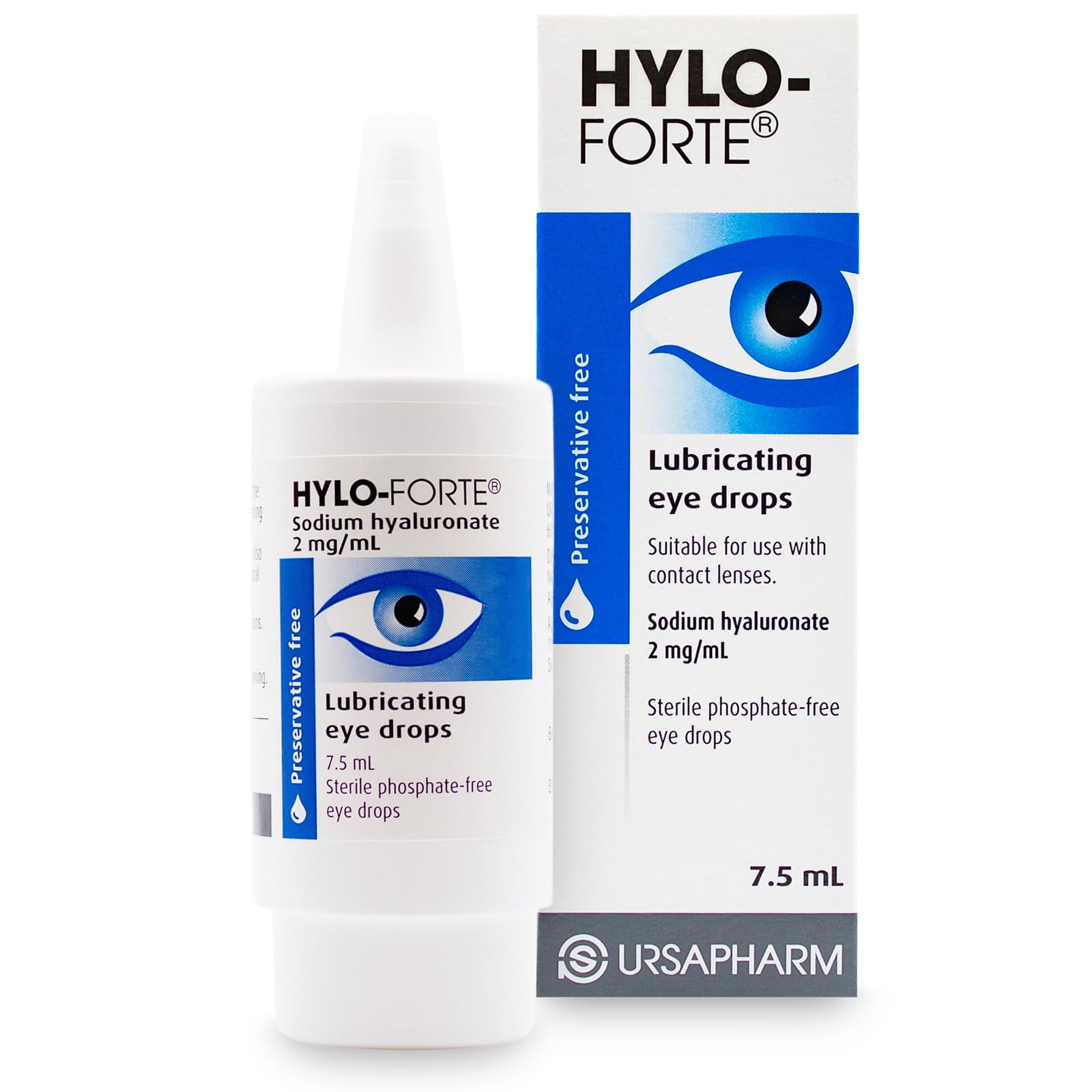 Hylo-Forte Eye Drops - Thick Dry Eye Drops For Severe Dry Eye Treatment. Suitable Post Operative And Contact Lenses Use. Long lasting Preservative 