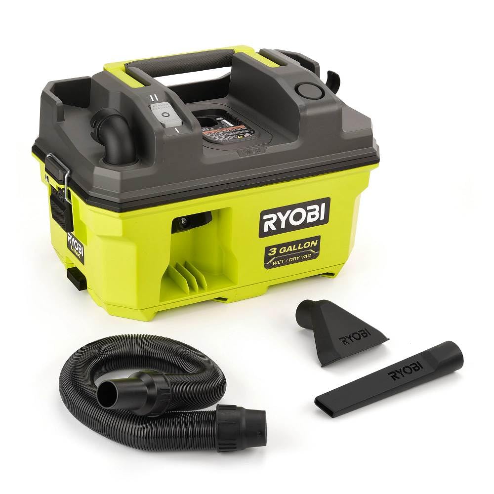 Ryobi 18V One+ Link 3 Gallon Wet/Dry Shop Vacuum (Bare Tool), Green