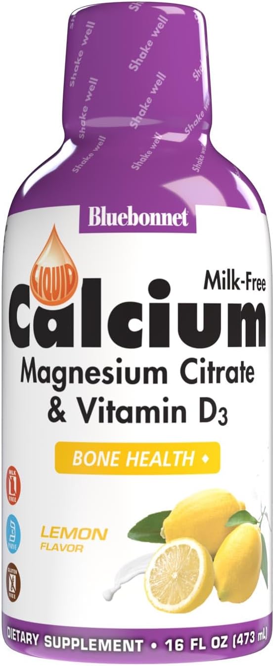 Bluebonnet Liquid Calcium Magnesium Citrate Plus Vitamin D3 Blueberry 16 fl.oz