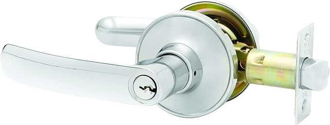 Yale Flair Lever Entrance Set Satin Chrome