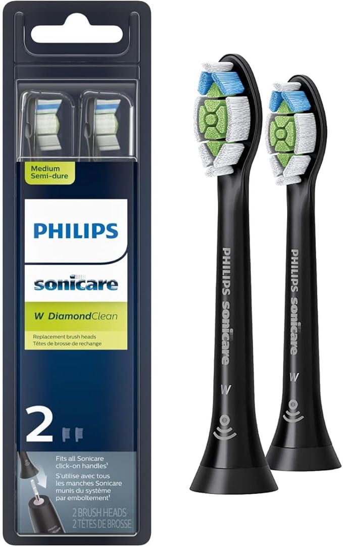 Philips Sonicare Diamondclean Replacement Toothbrush Heads, Black - 2 count
