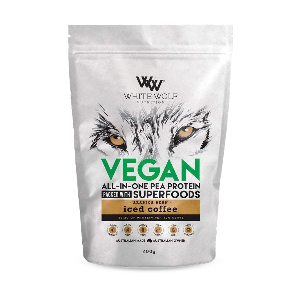 Vegan All-in-One Pea Protein by White Wolf Nutrition - 1kg Iced Coffee