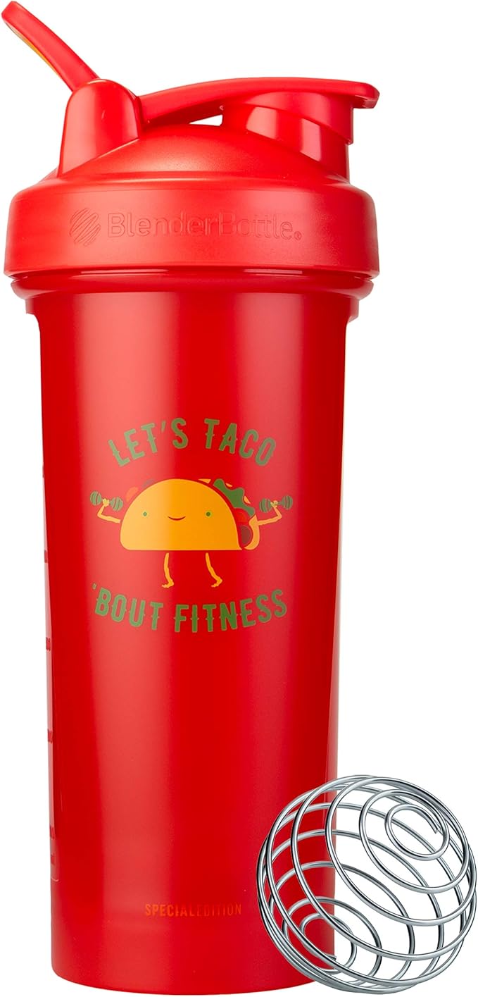 BlenderBottle Classic V2 Shaker Bottle - 28oz/828mL - Let's Taco 'Bout Fitness