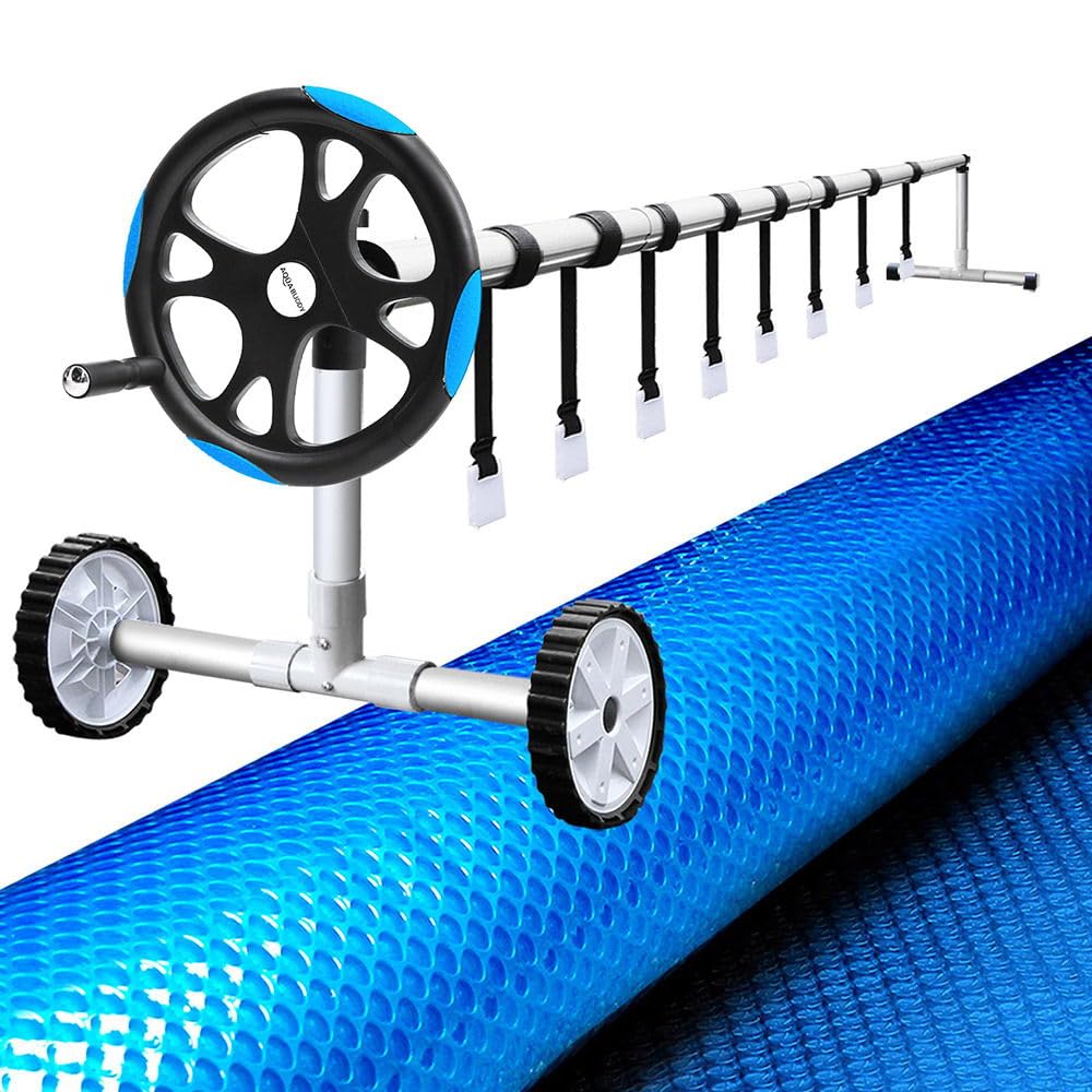 Aquabuddy 8x4.2M Pool Cover Roller Blanket Bubble Heater Solar Swimming Covers