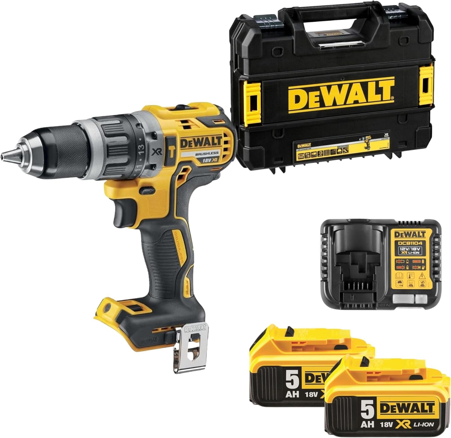 DeWalt DCD796P2-XE 18V XR Li-ion Cordless Brushless Hammer Drill/Driver 5.0Ah Kit