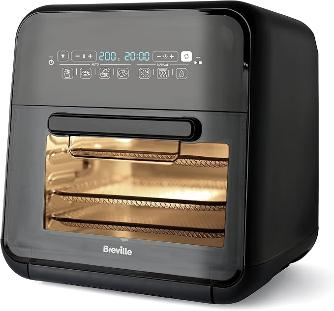 Breville Halo Rotisserie Air Fryer | Digital Extra Large Air Fryer Oven | 10 L | Fry, Bake & Dehydrate | 2000 W | Energy Efficient | Black and Grey