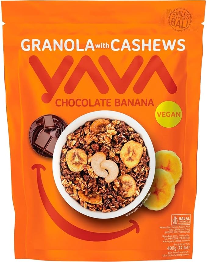 Yava Chocolate Banana Granola with Cashews 400g