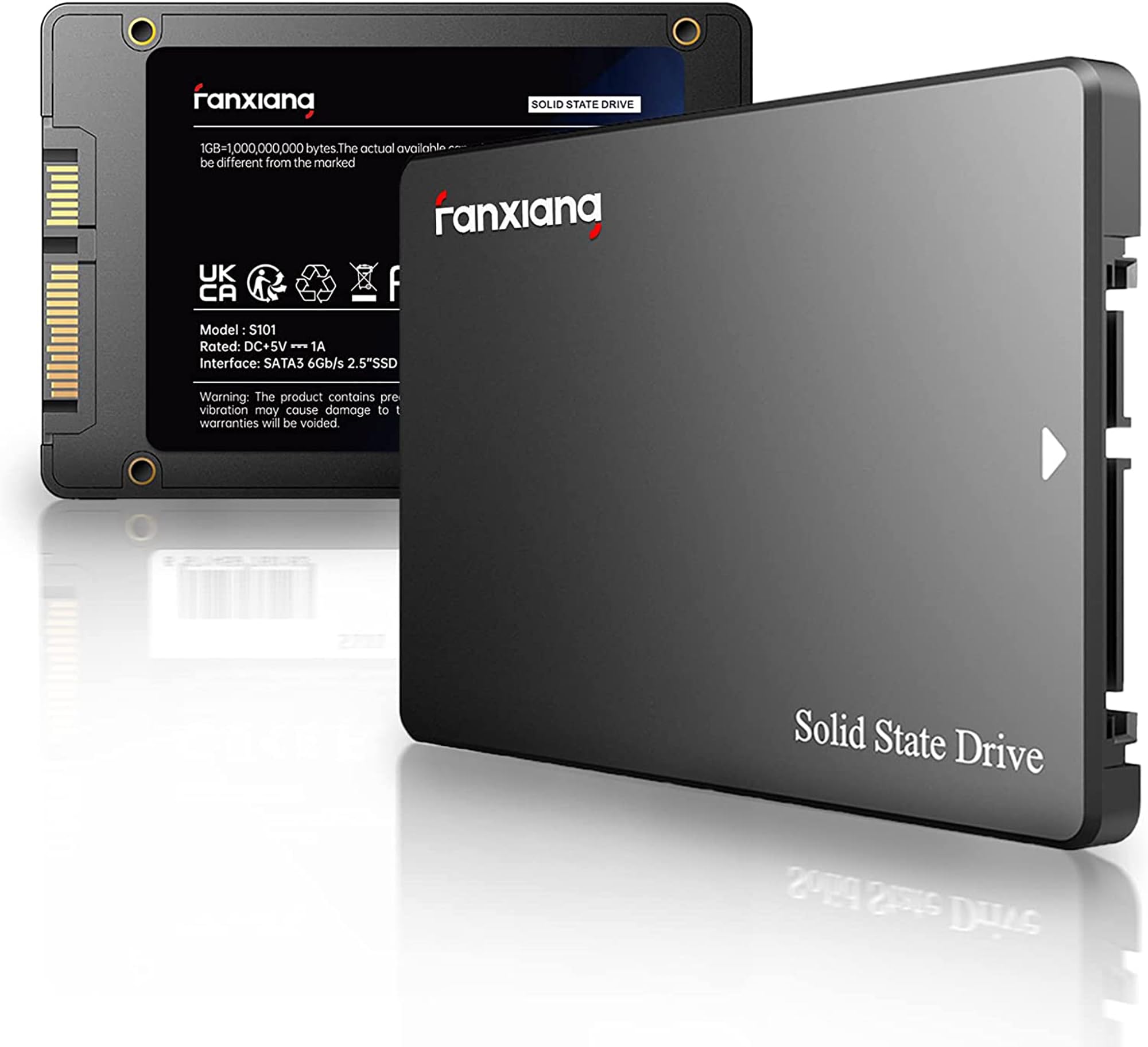 fanxiang S101 256GB SSD SATA III 6Gb/s 2.5" Internal Solid State Drive, Read Speed up to 550MB/sec, Compatible with Laptop and PC Desktops(Black)