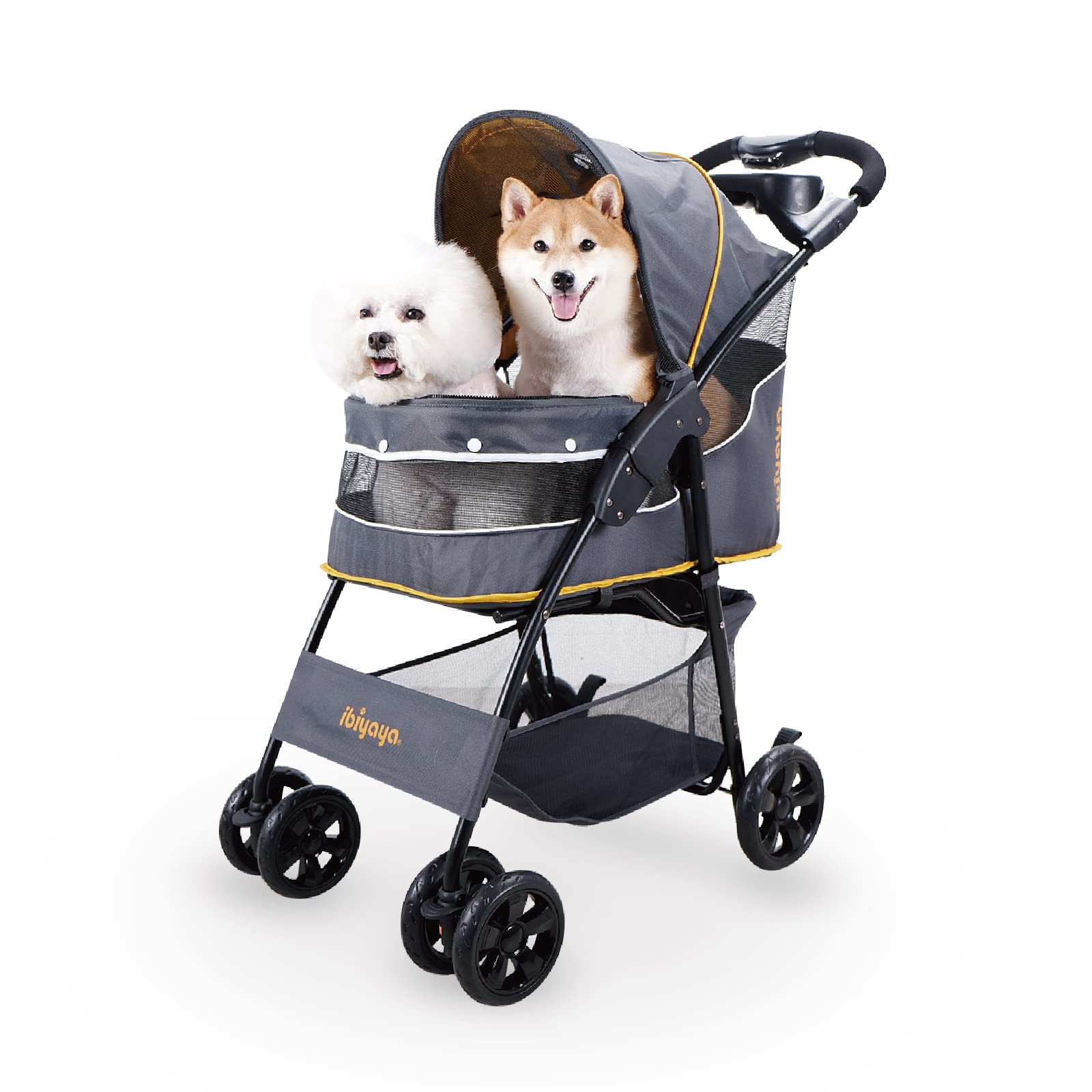 Ibiyaya Cloud 9 Pet Stroller For Cats & Dogs Up To 20kg Mustard Yellow
