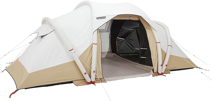 Decathlon Quechua Inflatable Camping Tent 4 Person - Air Seconds 4.2 Fresh & Black
