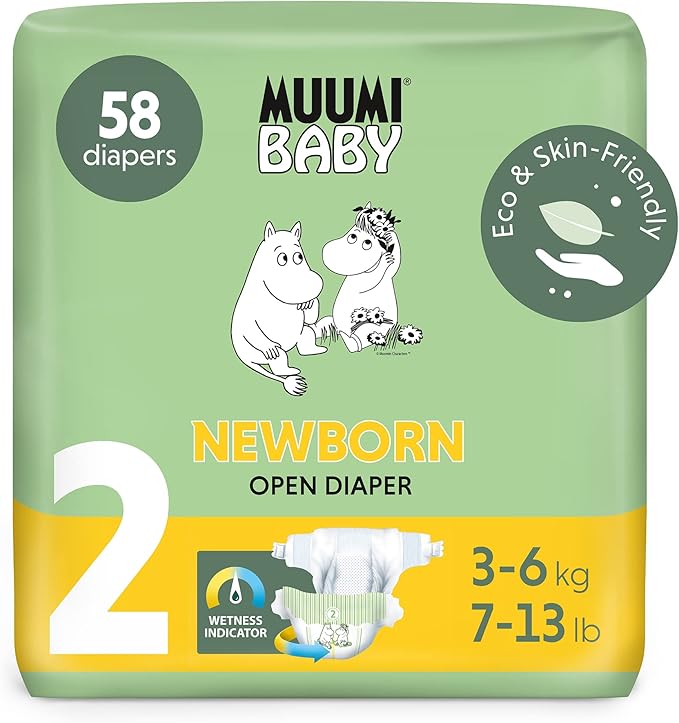 Muumi Nappies Size 2 Mini 3-6kg Pack of 58