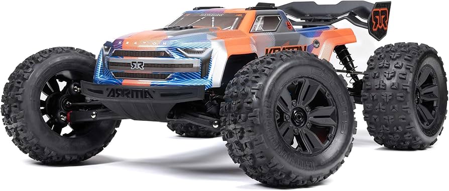 Arrma Kraton 6S BLX 4x4 1/8 Speed Monster Truck, RTR, Orange/Blue
