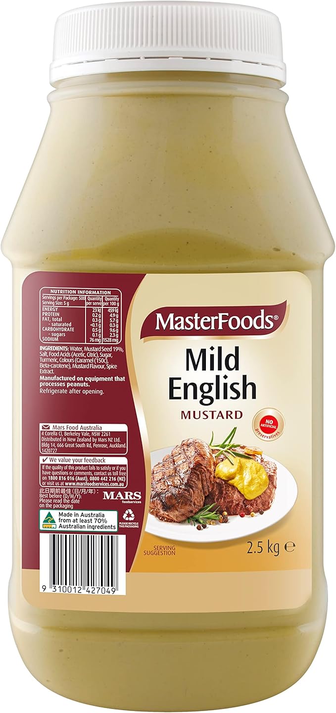 MasterFoods Mild English Mustard 2.5kg