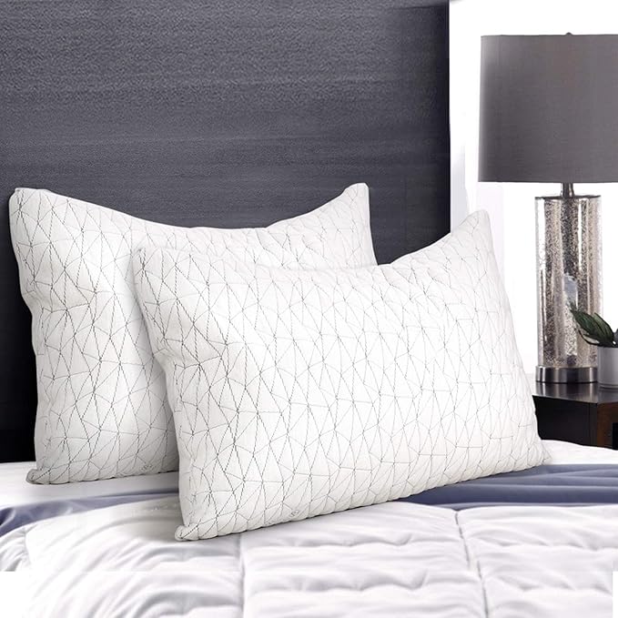 Giselle Bedding Rayon Memory Foam Pillow, Set of 2 - King