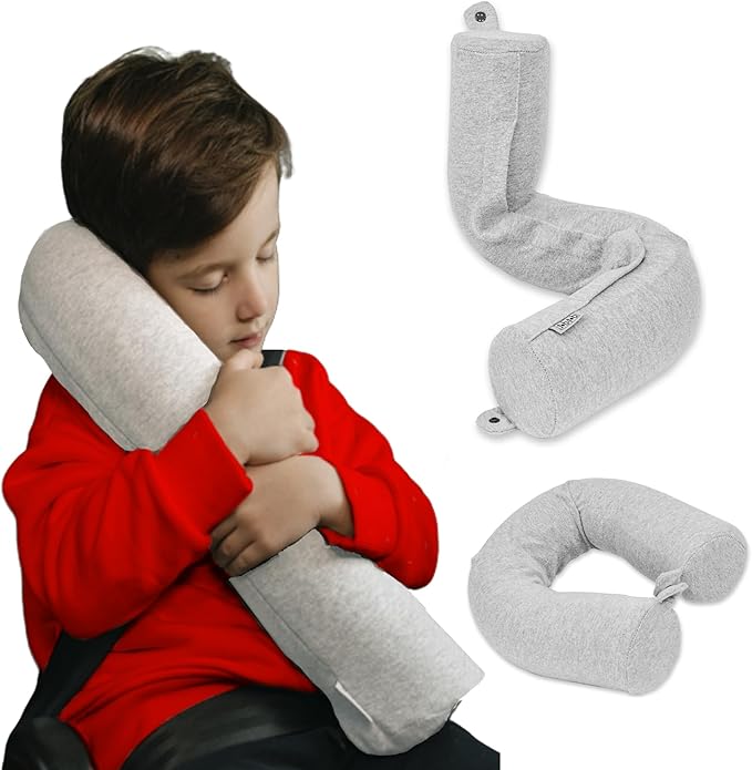 Twist Memory Foam Travel Pillow For Neck, Chin, Lumbar and Leg Support - For Travelling On Aeroplane, Bus, Train or at Home - Best For Side