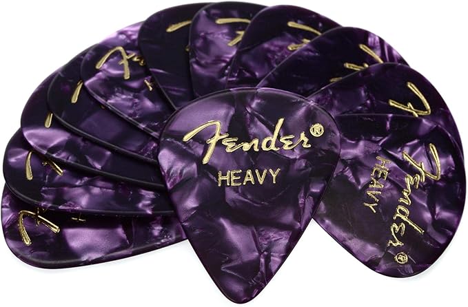 Fender 351 Premium Heavy Celulloid Guitar Picks - Purple Moto - 5 Picks
