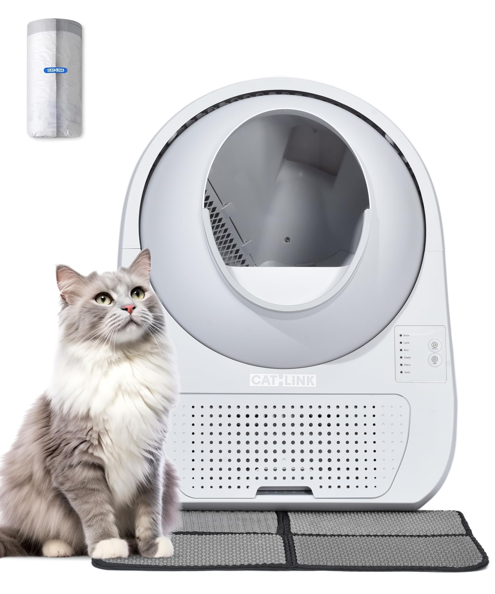 Catlink Self Cleaning Cat Litter Box, Automatic , Double Odor Removal, Robot Litter Box For Cats From 3.5 To 22 Pounds (Young Version)