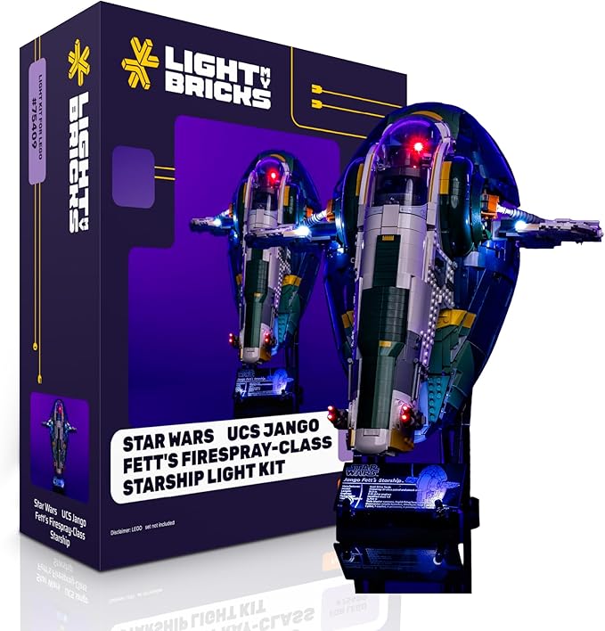 Light Kit for LEGO Star Wars UCS Jango Fetts Firespray-Class Starship #75409