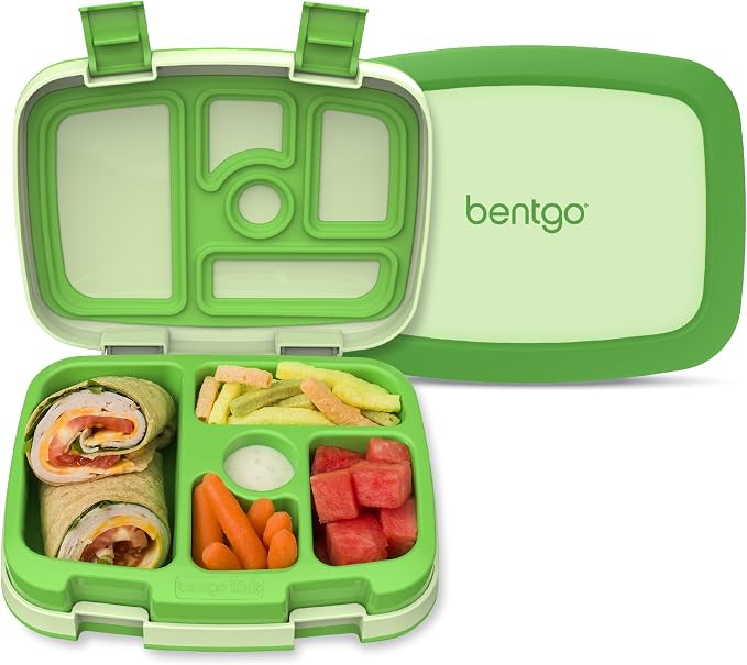Bentgo Kids Lunch Box With Compartment Bento-Style Container Leak-proof Green