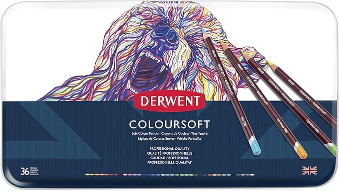 Derwent Coloursoft Pencils 36 Tin