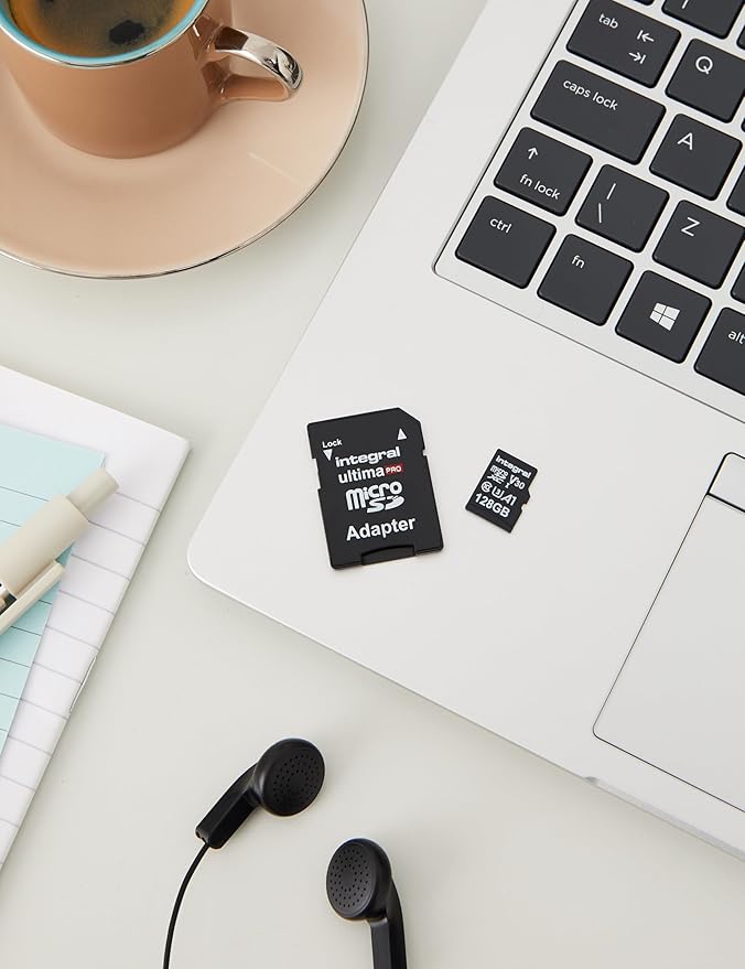 Integral 128GB Micro SD Card microSDXC UHS-1 U3 CL10 V30 A1 Up to 100Mbs Read 70MBS Write