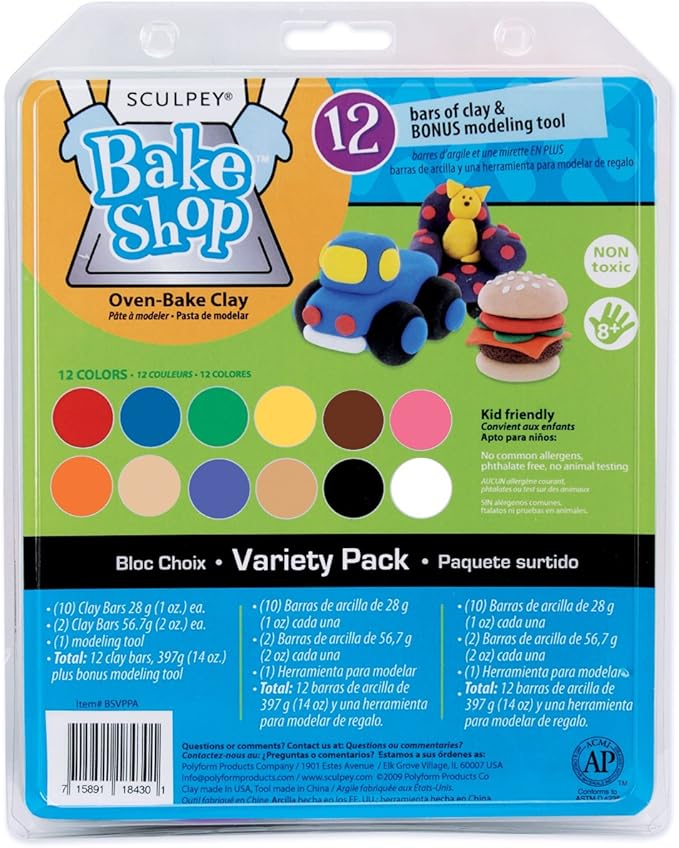 Sculpey Bake Shop Oven-Bake Clay Kit Assorted Colors
