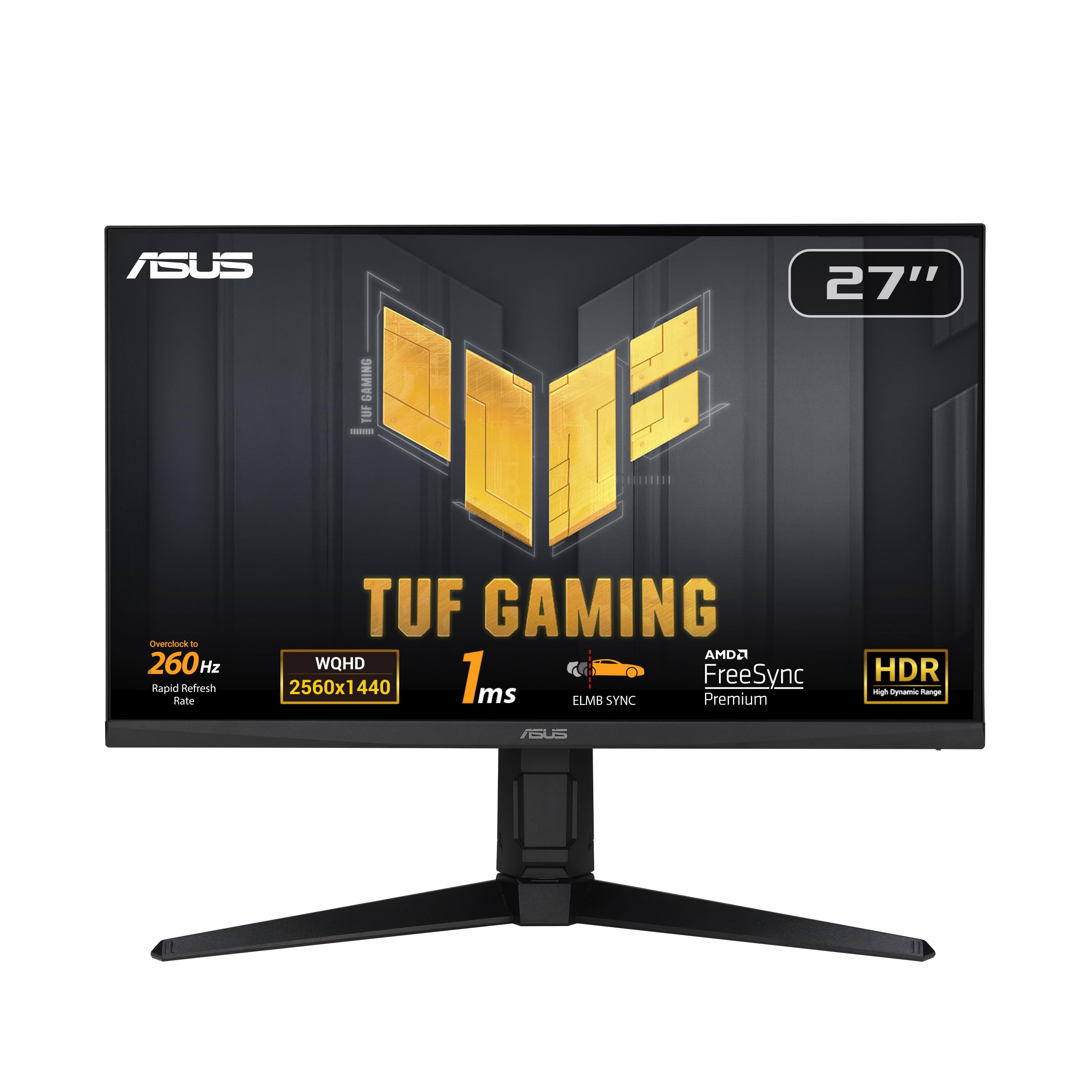 Asus Vg27aqml1a-w 27 2K IPS LED 260Hz Gaming Monitor Clear