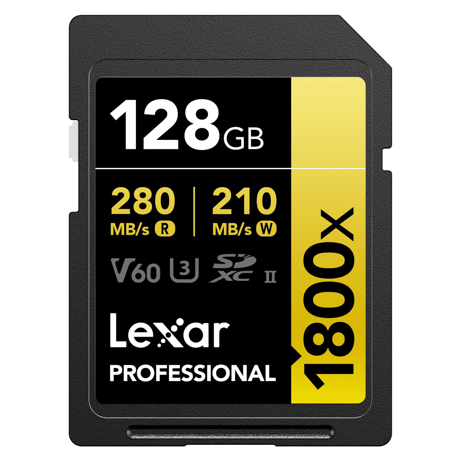Lexar Professional 1800X SDXC UHS-II SD Card, Capacity 128GB