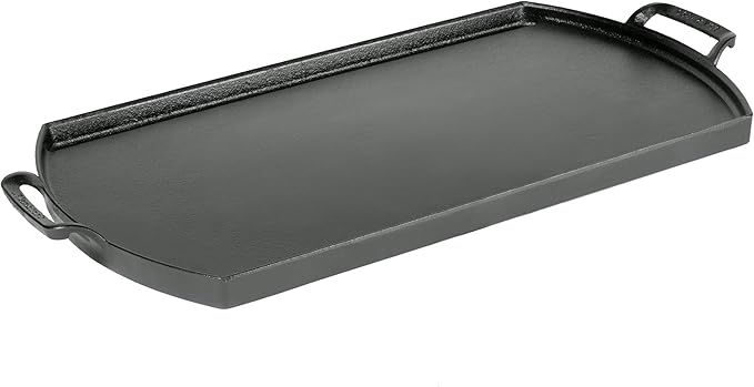 Lodge Blacklock Triple Seasoned Cast Iron Double Burner Griddle 51x25cm