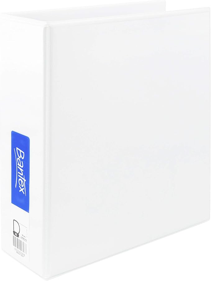 Bantex Insert Binder A5 38mm 2D Ring White