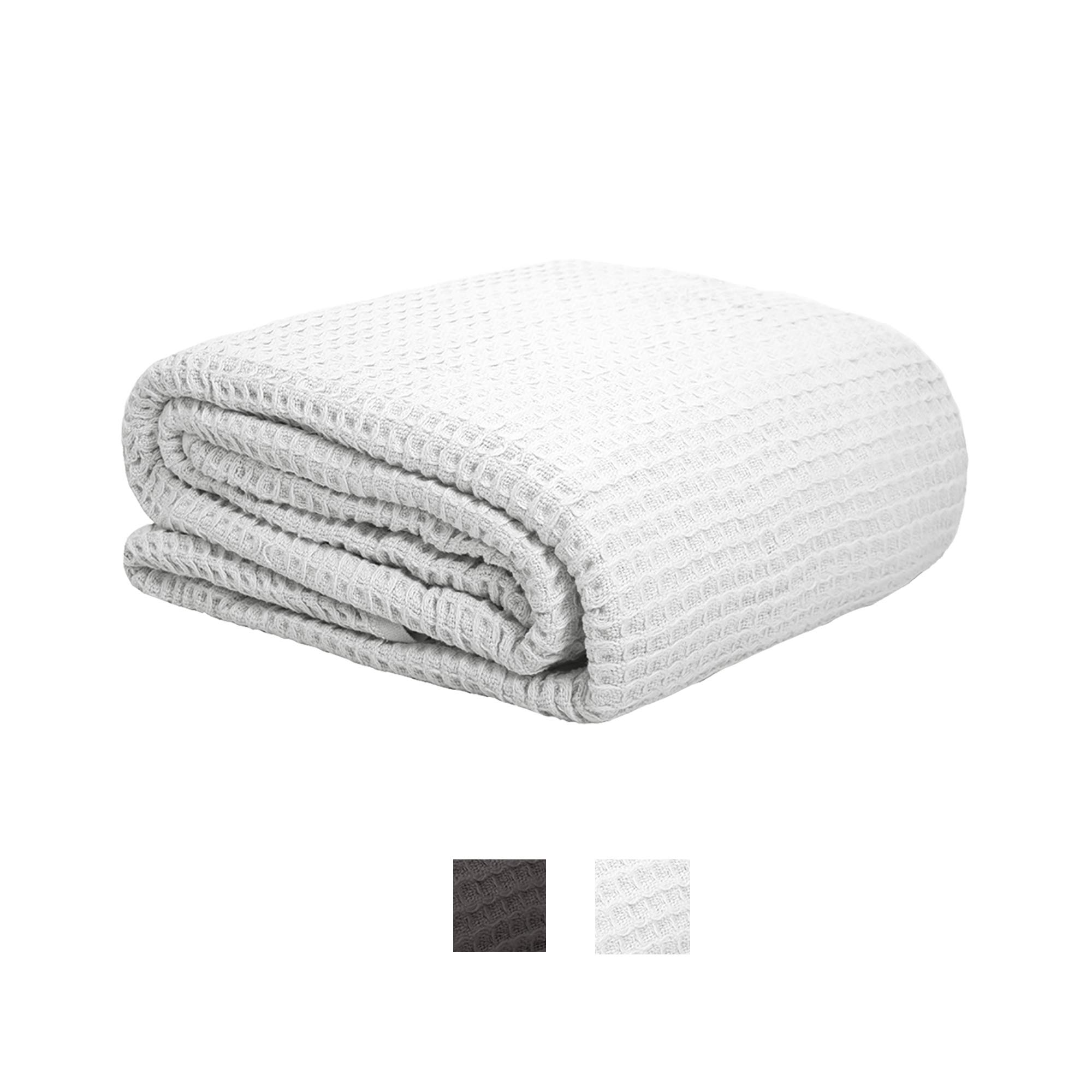 Bambury Queen/King Waffle Weave Blanket | White