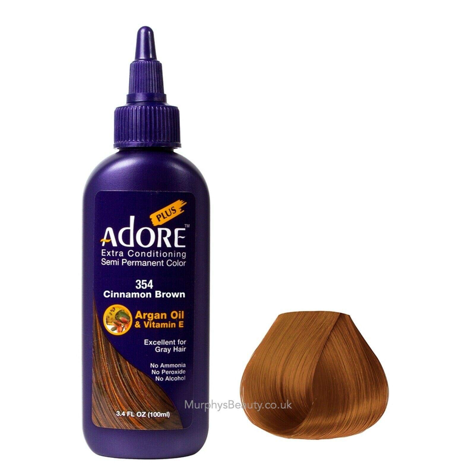 Adore Plus Semi Permanent Hair Color - 348 Dark Plum Brown