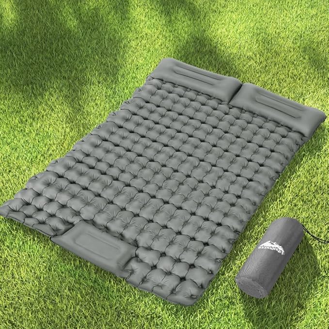 Weisshorn Self Inflating Mattress Camping Sleeping Mat Air Bed Double Pillow Bag