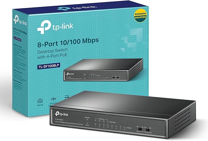 TP-Link TL-SF1008LP 8-Port 10/100Mbps Desktop Switch With 4-Port PoE
