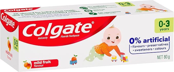 Colgate Kids 0-3 Years Mild Fruit Fluoride Toothpaste 80g