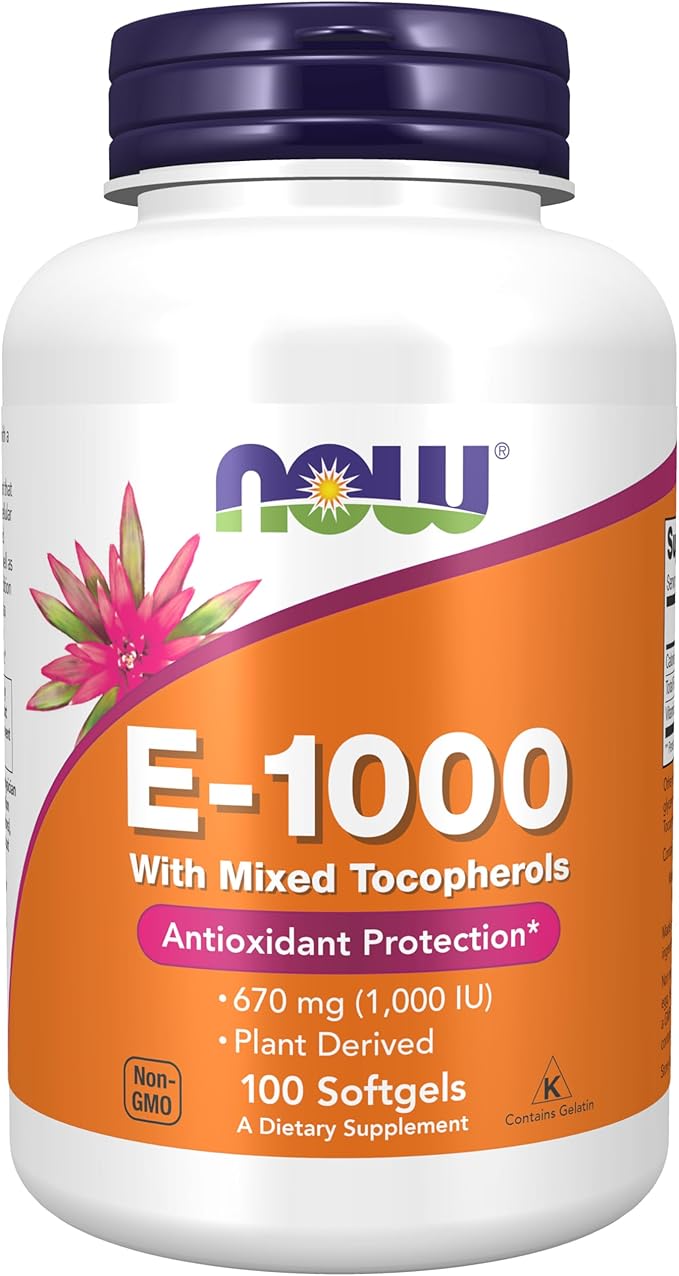 Now Foods Vitamin E-1000 IU Mixed Tocopherols Softgels 50
