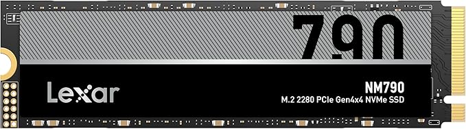 Lexar NM790 1TB Internal SSD, M.2 2280 PCIe Gen4x4 NVMe 1.4, Up to 7400MB/s Read, 6500MB/s Write, Solid State Drive for PS5, PC, Laptop and Gamer