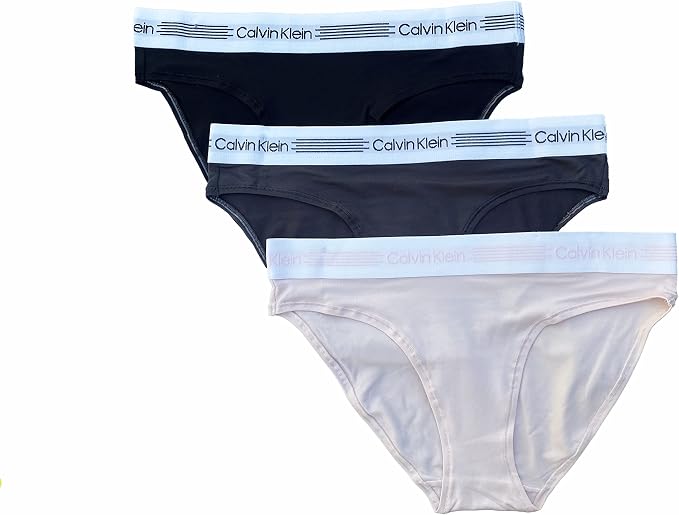 Calvin Klein Carousel Bikini 3 Pack in Black Nearly BLK XS