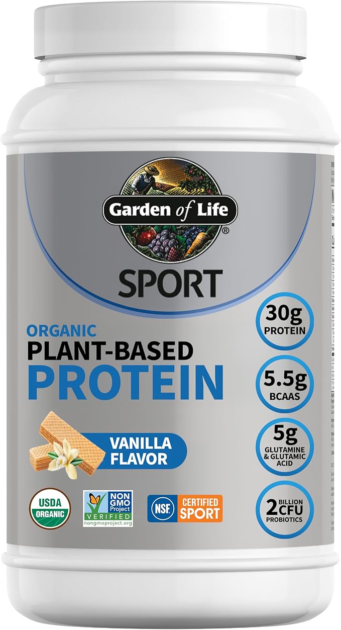 Garden of Life Sport Organic Plant-Based Protein, Vanilla - 806g