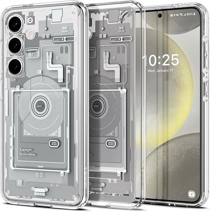SPIGEN Galaxy S24 Ultra Case, 2024 Genuine Ultra Hybrid Zero One Hard PC Case For Samsung - Zero One White