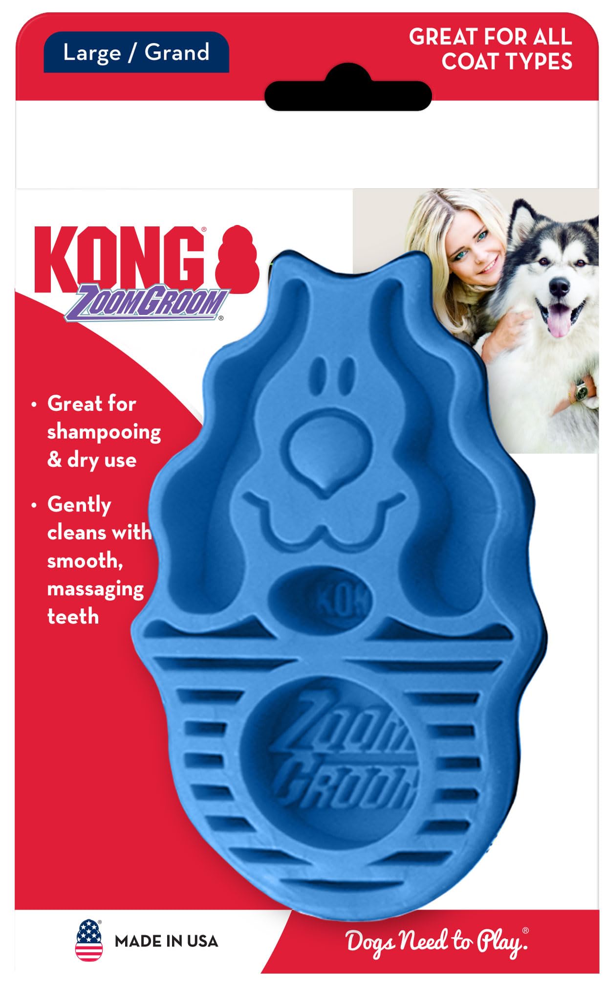 Kong Dog ZoomGroom Raspberry