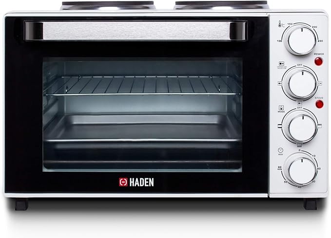 Haden 25L Mini Oven with Grill, Hot Plates - 1400W Electric Cooker