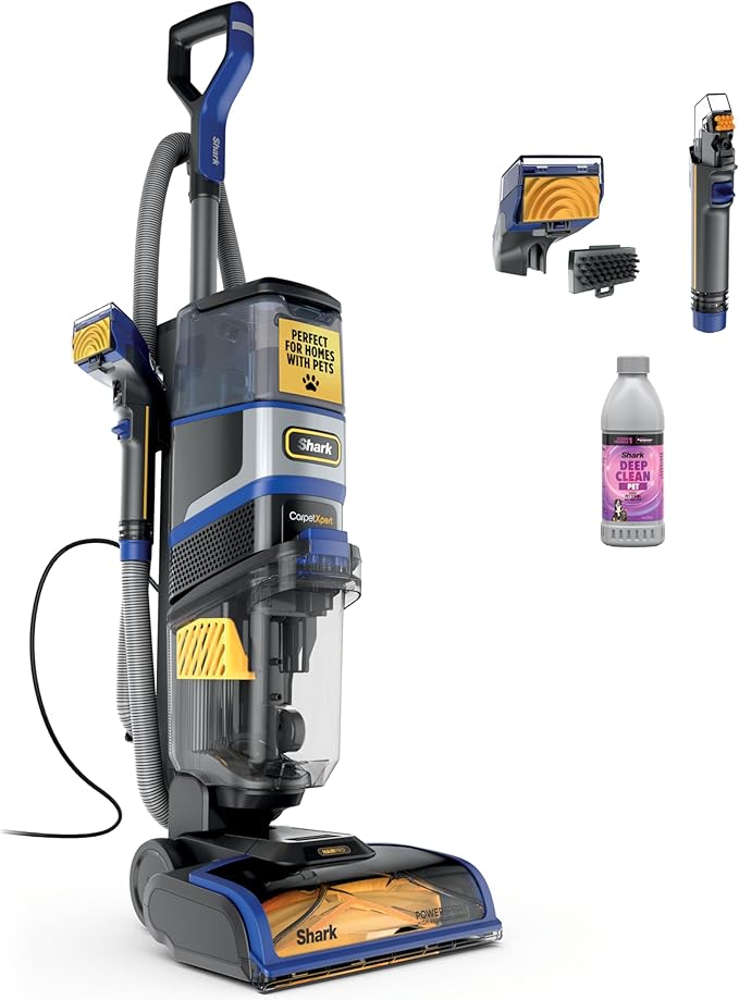 Shark Upright Carpet Cleaner with Built-in Spot & Stain Cleaner, CarpetXpert HairPro, Area Rug & Upholstery Cleaner, Perfect for Pet Hair Pickup,