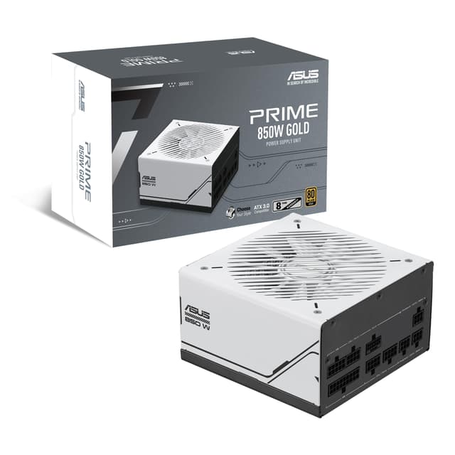 Asus Prime ATX 3.0 850W Power Supply 80 Plus Gold - 12vhpwr 12+4-Pin - Full Modular - 8 Years Limited Warranty