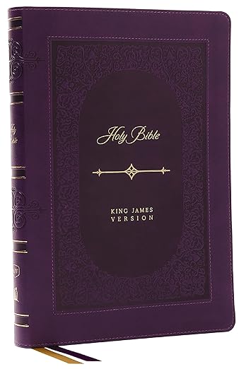 KJV Bible, Giant Print Thinline Bible, Vintage Series, Leathersoft, Brown, Red Letter, Comfort Print: King James Version