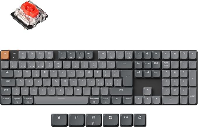 Keychron K5 Max QMK/VIA Wireless Custom Mechanical Keyboard RGB Backlight (Hot-swappable) / Low Profile Gateron Mechanical / Brown